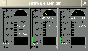 Hardware monitor screen shot